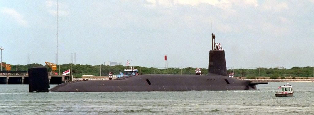 HMS Vanguard, a Trident missile submarine