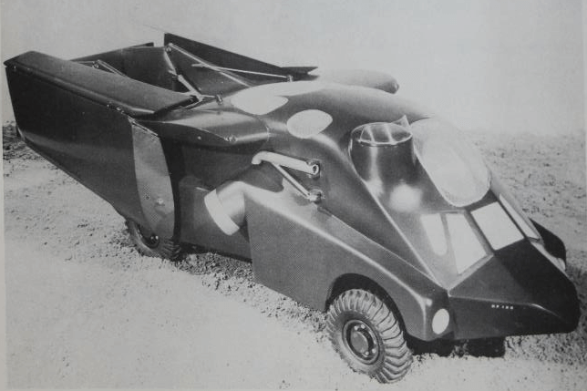 Handley Page vehicle with wings folded