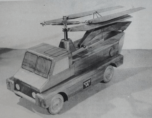 Westland vehicle with rotors folded
