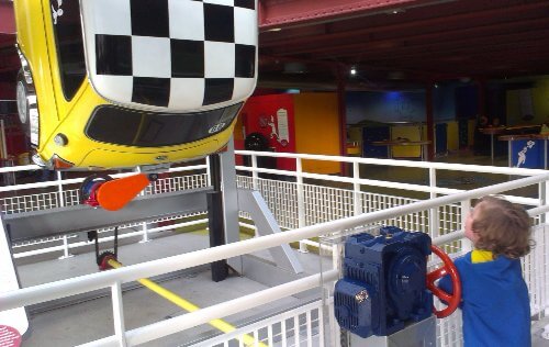 Lifting a car at MOSI
