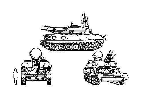 ZSU-23-4 line drawing